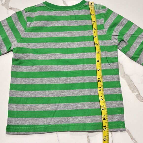 CIRCO | Boys Striped Long-Sleeve Green Grey Space T SHIRT Toddler 3T - Picture 11 of 11